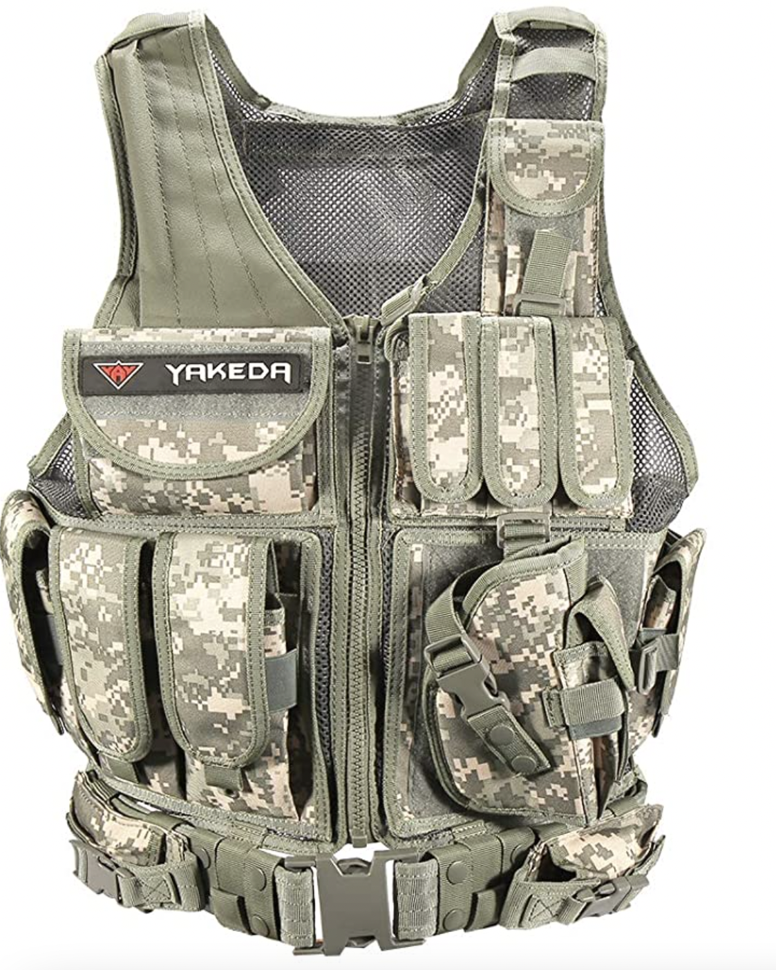 YAKEDA Tactical Vest Outdoor Ultra-Light Breathable Combat Training Vest Adjustable for Adults
