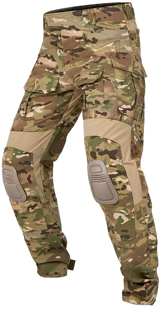 CARWORNIC Men's Combat Pants Rip-Stop Military Airsoft 